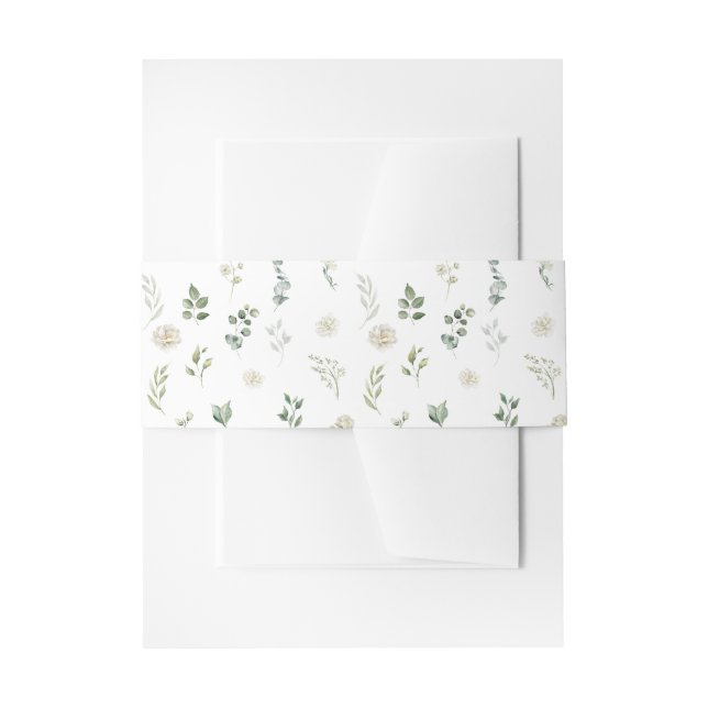 Bandeau De Faire-part Groupe de faire-part de mariage Eucalyptus vert (Devant example)