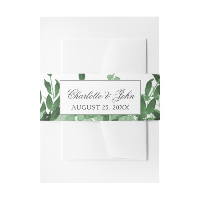 Bandeau De Faire-part groupe Mariage du ventre vert (Devant example)