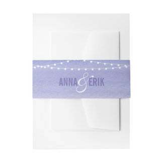 Bandeau De Faire-part Guirlande de lumières aquarelle lavande