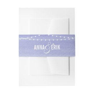 Bandeau De Faire-part Guirlande de lumières aquarelle lavande