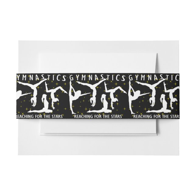 Bandeau De Faire-part Gymnastique atteignant pour les étoiles (Devant Example)