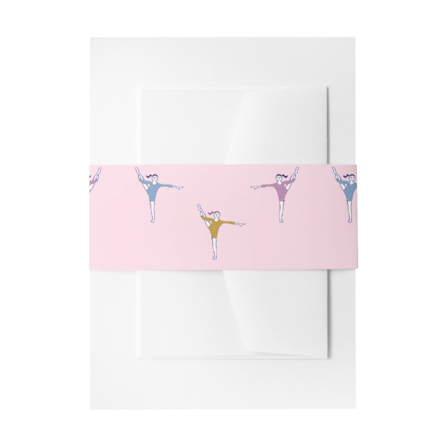 Bandeau De Faire-part gymnastique rose (Devant example)