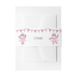 Bandeau De Faire-part Hippo Ballerina
