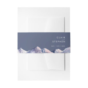Bandeau De Faire-part Hiver Mountain Soirée Invitation Bande Belly