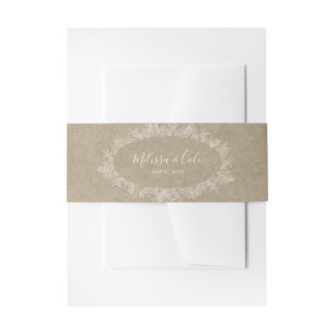 Bandeau De Faire-part Hiver rustique   Mariage Kraft