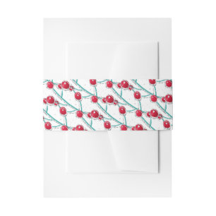 Bandeau De Faire-part Holly Jolly Motif