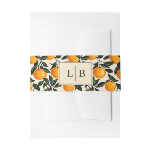 Bandeau De Faire-part Illustration botanique orange joyeuse