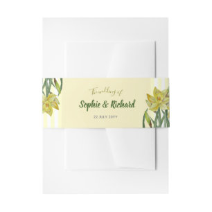 Bandeau De Faire-part Illustration du portrait des jonquilles d'aquarell
