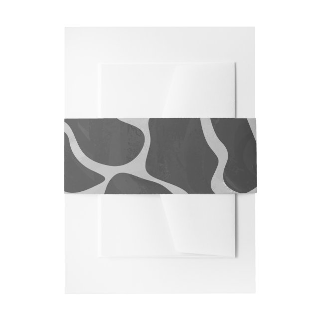 Bandeau De Faire-part Impression Giraffe noir et gris clair (Devant example)