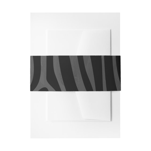 Bandeau De Faire-part Impression noire et grise Zebra (Devant example)