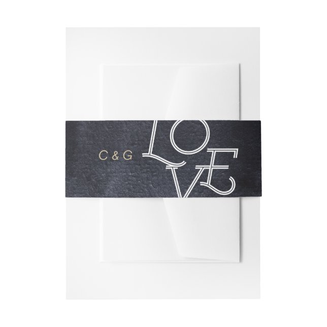 Bandeau De Faire-part Indigo aquarelle moderne simple amour mariage (Devant example)