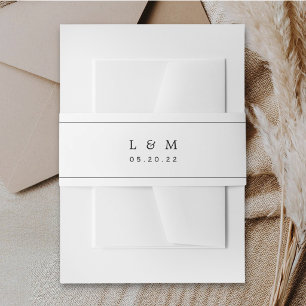 Bandeau De Faire-part Initiales de mariage Classique Moderne