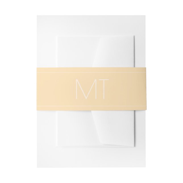 Bandeau De Faire-part Initiales tonales Champagne moderne (Devant example)