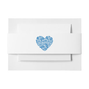 Bandeau De Faire-part Invitation au coeur de Talavera bleu
