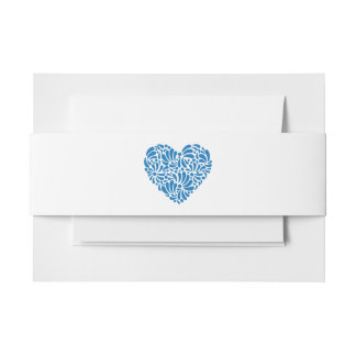 Bandeau De Faire-part Invitation au coeur de Talavera bleu