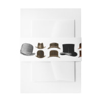 Invitation Bande Ventrale Hommes Chapeaux Mode Vin
