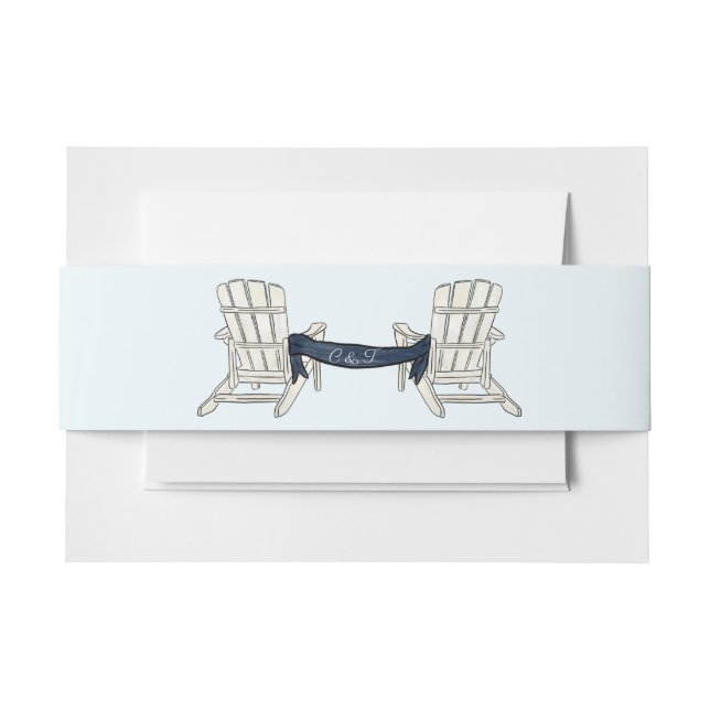 Bandeau De Faire-part Invitation Ceinture ventrale Adirondack (Devant Example)