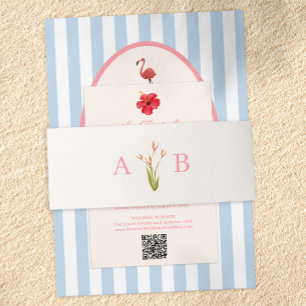Bandeau De Faire-part Invitation de mariage florale botanique tropicale