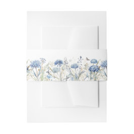 Bandeau De Faire-part Invitation du Fleur sauvage bleu français