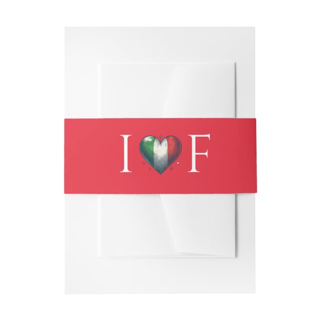 Bandeau De Faire-part Italie Mariage en couple (Devant example)