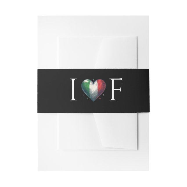 Bandeau De Faire-part Italie Mariage en couple (Devant example)