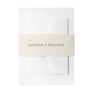 Bandeau De Faire-part Ivory Cream Simple Mariage