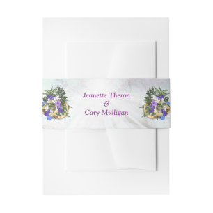 Bandeau De Faire-part Jacaranda Blooms & Lily Bouquet