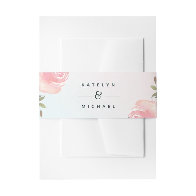 Bandeau De Faire-part Jardin français Fleur de Pivoine Monogramme de mar (Devant example)