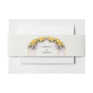 Bandeau De Faire-part Jaune Canari Freesia Florale Romantique Mariage
