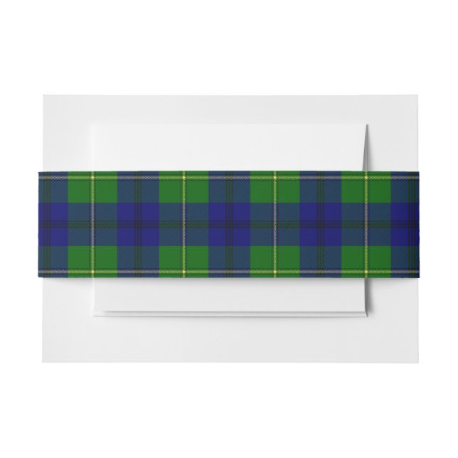 Bandeau De Faire-part Johnston Scottish Tartan Belly Band (Devant Example)