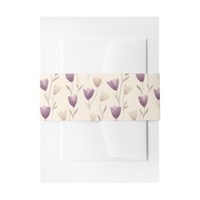 Bandeau De Faire-part Joli Botanique violet Mariage Floral (Devant example)