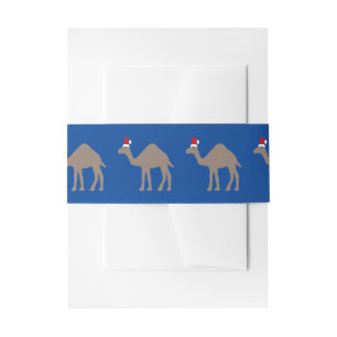 Bandeau De Faire-part Joli Camel de Noël Motif