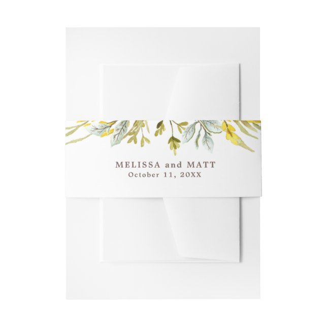 Bandeau De Faire-part Joli Fleur sauvage Aquarelle Mariage romantique (Devant example)