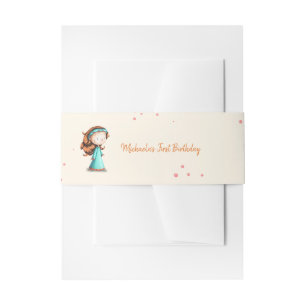 Bandeau De Faire-part Jolie fille personnalisée Anniversaire