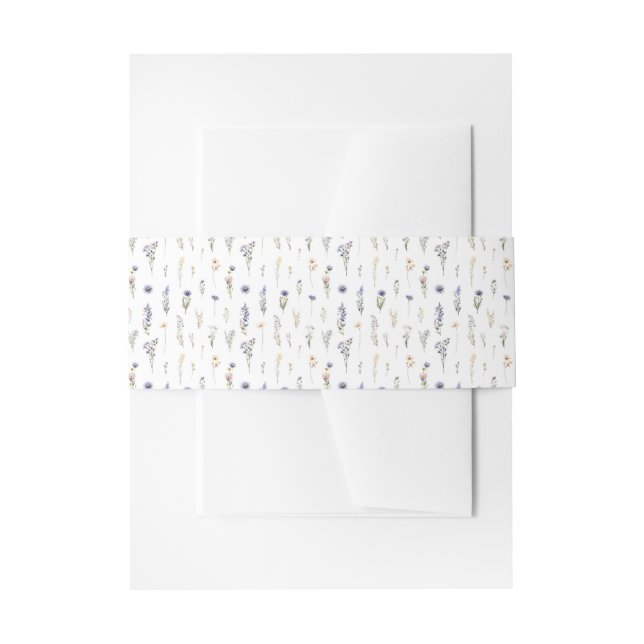 Bandeau De Faire-part Jolie florale de fleurs sauvages (Devant example)