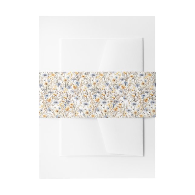 Bandeau De Faire-part Jolie florale de fleurs sauvages (Devant example)