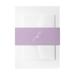 Bandeau De Faire-part Jordan Lilac Script Monogramme Mariage élégant