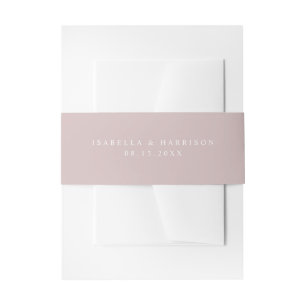 Bandeau De Faire-part JULIEN Dusty Rose Blush Pink Minimaliste Mariage