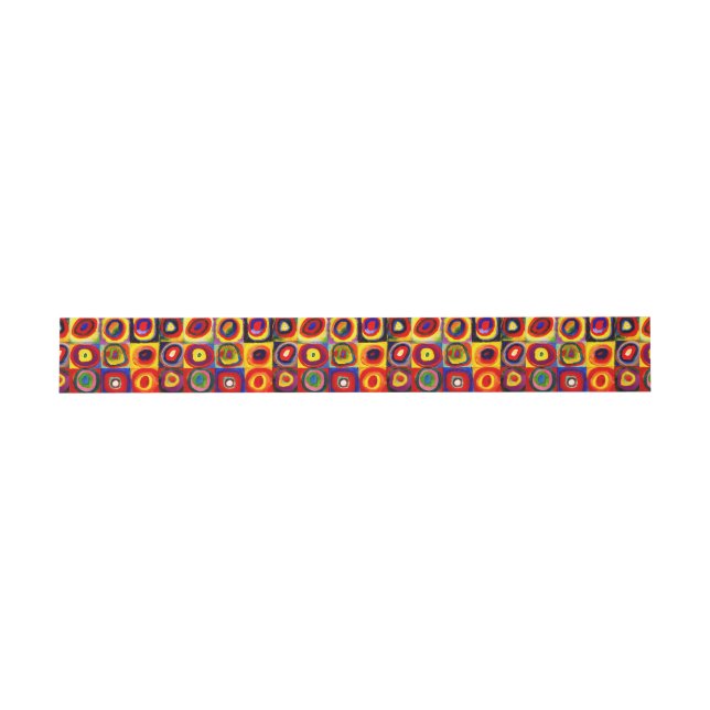 Bandeau De Faire-part Kandinsky Farbstudie Cercles Carré Quadrate Art (Plat)