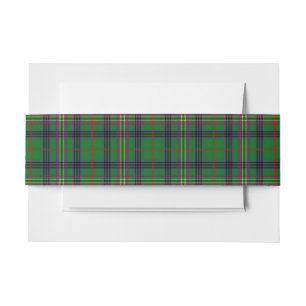 Bandeau De Faire-part Kennedy Scottish Tartan Belly Band