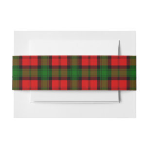 Bandeau De Faire-part Kerr Scottish Tartan Belly Band