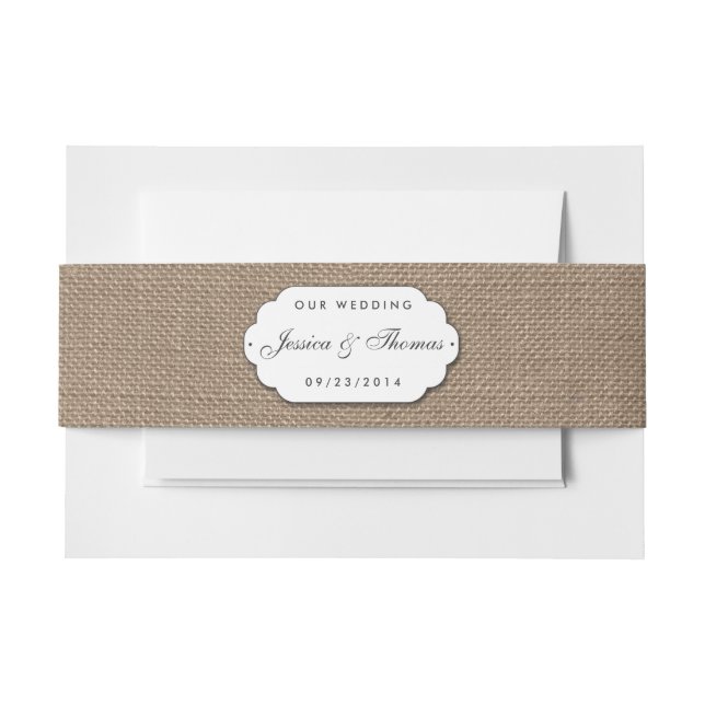 Bandeau De Faire-part La collection de Mariages Burlap & Lace (Devant Example)