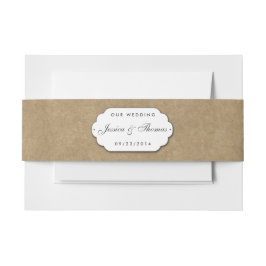 Bandeau De Faire-part La collection de Mariages Kraft & Lace