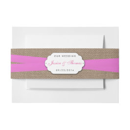 Bandeau De Faire-part La collection de Mariages Rustic Pink Bow