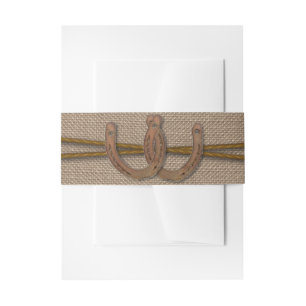 Bandeau De Faire-part La collection Rustic Horseshoe Mariage