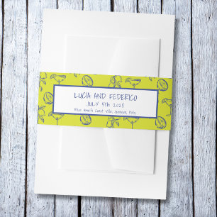 Bandeau De Faire-part La Dolce Vita citrons méditerranéens