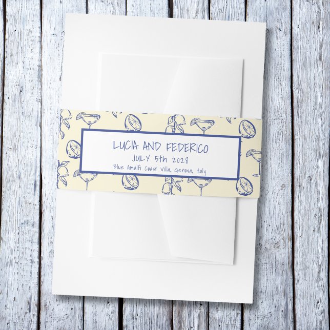 Bandeau De Faire-part La Dolce Vita citrons méditerranéens (Créateur téléchargé)