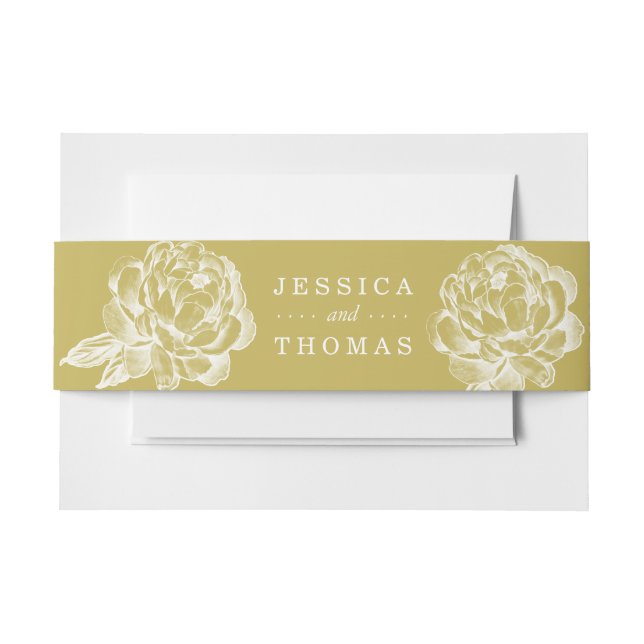 Bandeau De Faire-part La jolie collection de Mariages floraux Peony (Devant Example)