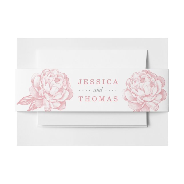 Bandeau De Faire-part La jolie collection de Mariages floraux Peony (Devant Example)