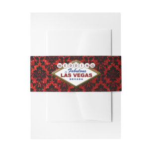 Bandeau De Faire-part La Parties scintillant Damask Las Vegas Mariage Co